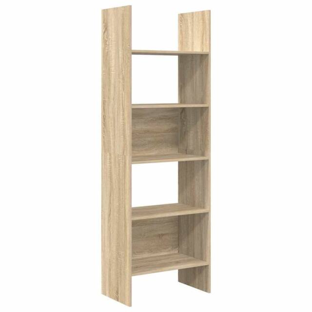 Berkfield Home Book Cabinet Sonoma Oak 60x35x180 cm Engineered Wood in Light Tan - Size: 60 x 35 x 180 cm - image 1