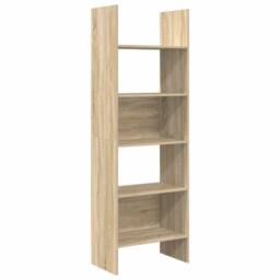 Berkfield Home Book Cabinet Sonoma Oak 60x35x180 cm Engineered Wood in Light Tan - Size: 60 x 35 x 180 cm - thumbnail 1