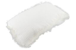 Native Natural White Linen Cushion Sheepskin Trim 30x50cm - Size: Double - thumbnail 3
