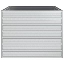 Berkfield Home Garden Raised Bed 100x100x77 cm Galvanized Steel Silver - Size: 100 x 100 x 77 cm - thumbnail 4