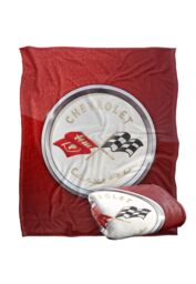 Chevrolet Corvette Emblem Fleck Silky Touch Super Soft Throw Blanket 152 X 127 cm in White - thumbnail 2