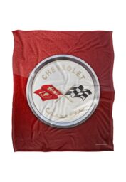 Chevrolet Corvette Emblem Fleck Silky Touch Super Soft Throw Blanket 152 X 127 cm in White - thumbnail 1