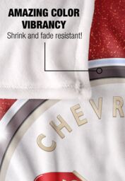 Chevrolet Corvette Emblem Fleck Silky Touch Super Soft Throw Blanket 152 X 127 cm in White - thumbnail 4