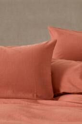 The Linen Consultancy Lazy Linens Relaxxx Duvet Cover Set in Burnt Orange - Size: Double - thumbnail 3