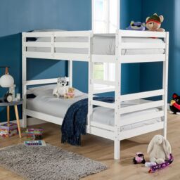 Home Source Hendon Single Painted Bunk Bed Convertible To Two Single Beds in White - thumbnail 2