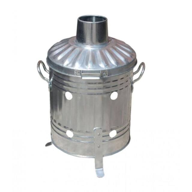 Ambassador Galvanised Mini Garden Incinerator in Silver - image 1