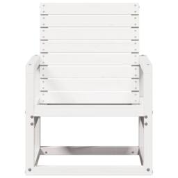 Berkfield Home Beautiful Garden Chair White 57.5x63x76 cm Solid Wood Pine - thumbnail 4