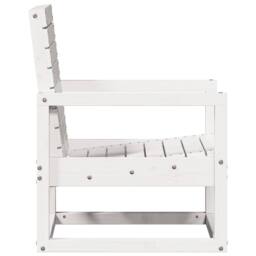 Berkfield Home Beautiful Garden Chair White 57.5x63x76 cm Solid Wood Pine - thumbnail 5