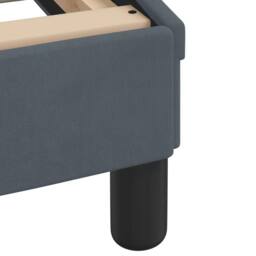 Berkfield Home Elegant Bed Frame without Mattress Dark Grey 135x190 cm Double Velvet - thumbnail 7