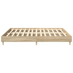 Berkfield Home Bed Frame without Mattress Sonoma Oak 180x200cm Engineered Wood in Brown - Size: Super King - thumbnail 6