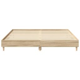 Berkfield Home Bed Frame without Mattress Sonoma Oak 180x200cm Engineered Wood in Brown - Size: Super King - thumbnail 5