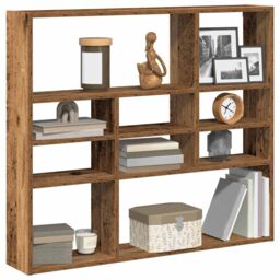 Berkfield Home Wall Shelf Old Wood 90x16x78 cm Engineered Wood in Brown - Size: 90 x 16 x 78 cm - thumbnail 1