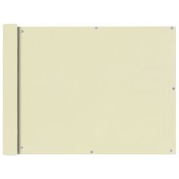 Berkfield Home Balcony Screen Oxford Fabric 90x600 cm Cream in Beige - thumbnail 1