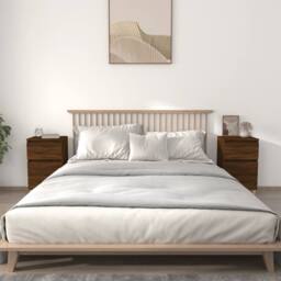 Berkfield Home Bedside Cabinets 2 pcs Brown Oak 40x35x70 cm - Size: 40 x 35 x 70 cm - thumbnail 2