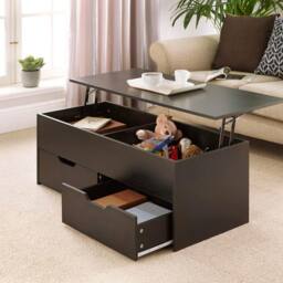 Havendro Wooden Coffee Table With 2 Large Drawers Black - thumbnail 2