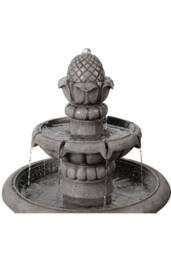 Teamson Home Two-Tier Tradtional Birdbath Outdoor Garden Fountain, Light Grey - thumbnail 7