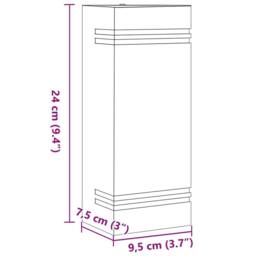 Berkfield Home Outdoor Wall Light Silver Stainless Steel - thumbnail 7