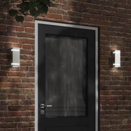 Berkfield Home Outdoor Wall Light Silver Stainless Steel - thumbnail 2