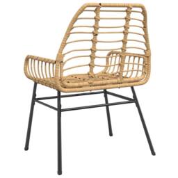Berkfield Home Garden Chairs 2 pcs Brown Poly Rattan in Light Tan - thumbnail 7