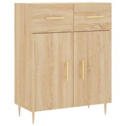 Berkfield Home Highboard Sonoma Oak 69.5x34x180 cm Engineered Wood in Light Tan - thumbnail 7