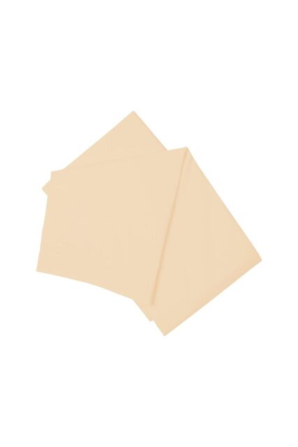 Belledorm Easy Care 200 Thread Count Cotton Polyester Percale Flat Sheet in Cream - Size: Double - image 1