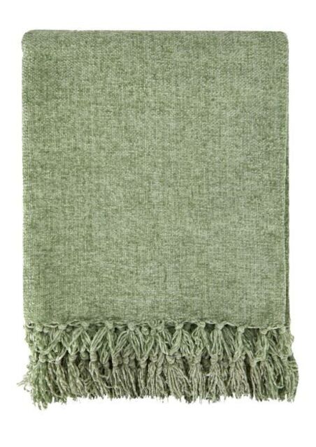 New Edge Blinds Camilla Collection Chenille Throw in Green - Size: 150 cm x 200 cm - image 1