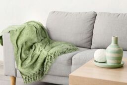 New Edge Blinds Camilla Collection Chenille Throw in Green - Size: 150 cm x 200 cm - thumbnail 3