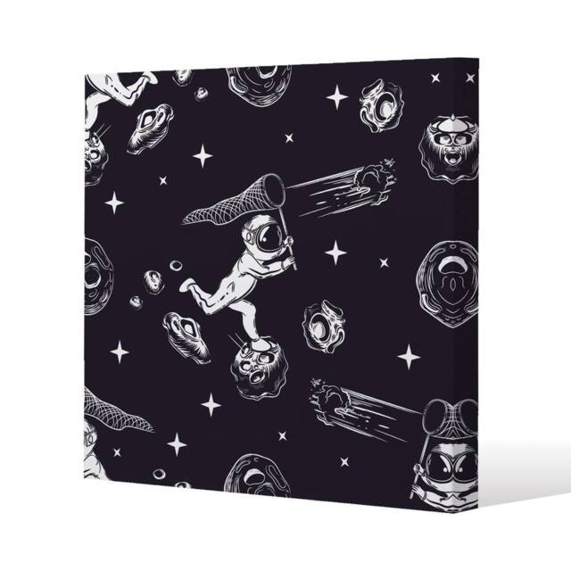 Benjamin Tate Design Astronaut catches a comet (Canvas Print) / 46 x 46 x 4cm in Natural - Size: 46 x 46 x 4 cm - image 1