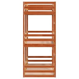 Berkfield Home Triple Bunk Bed without Mattress Wax Brown 90x190 cm Single Solid Wood Pine - thumbnail 6