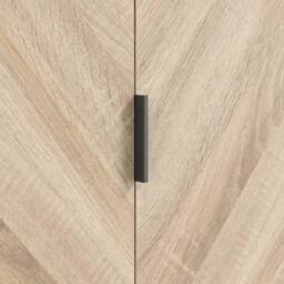 Wyld Haus Chevron 2 Door Wardrobe with 2 Drawers Natural Oak Accent - thumbnail 3