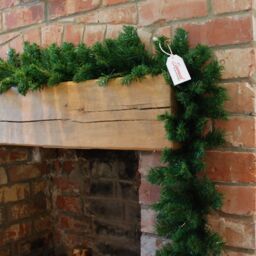Samuel Alexander 270cm (9ft) x 25cm Plain Green Christmas Garland Decoration - Size: 270 cm (9ft) x 25 cm - thumbnail 5