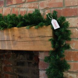 Samuel Alexander 270cm (9ft) x 25cm Plain Green Christmas Garland Decoration - Size: 270 cm (9ft) x 25 cm - thumbnail 4