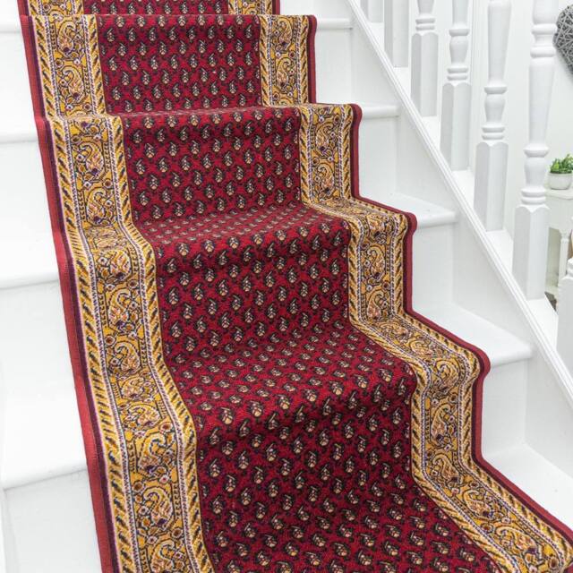 runrug Stair Runner Carpet - Durable, Non-Slip, 5.4mm - Acni' in Red - Size: 66 cm x 450 cm - image 1