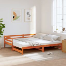 Berkfield Home Daybed with Trundle without Mattress Wax Brown 80x200 cm Solid Wood
