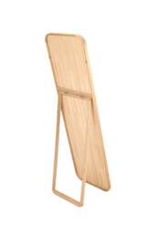 Living and Home 45x155cm Tempered Glass Full-Length Mirror with Stand & Pine Frame in Natural - Size: 45x155 cm - thumbnail 5