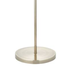First Choice Lighting Chippenham - Antique Brass 150cm Floor Lamp with Natural Linen Shade in Bronze - thumbnail 5