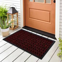 RugsX Antislip Dunlop Doormat in Red - Size: 40 cm x 60 cm - thumbnail 4