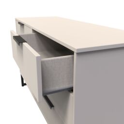 Ready Assembled 2 U Fuji 6 Drawer Wide Chest (Ready Assembled) in Taupe - thumbnail 5