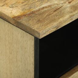 Berkfield Home Bedside Cabinets, Set of 2, 40 x 33 x 46 cm, Made from Solid Mango Wood in Brown - Size: 40 x 33 x 46 cm - thumbnail 7