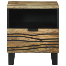 Berkfield Home Bedside Cabinets, Set of 2, 40 x 33 x 46 cm, Made from Solid Mango Wood in Brown - Size: 40 x 33 x 46 cm - thumbnail 4