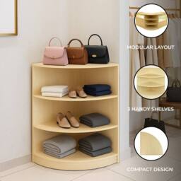 Monstershop Retail Shop Corner Counter LM60 - Maple in Beige - thumbnail 2