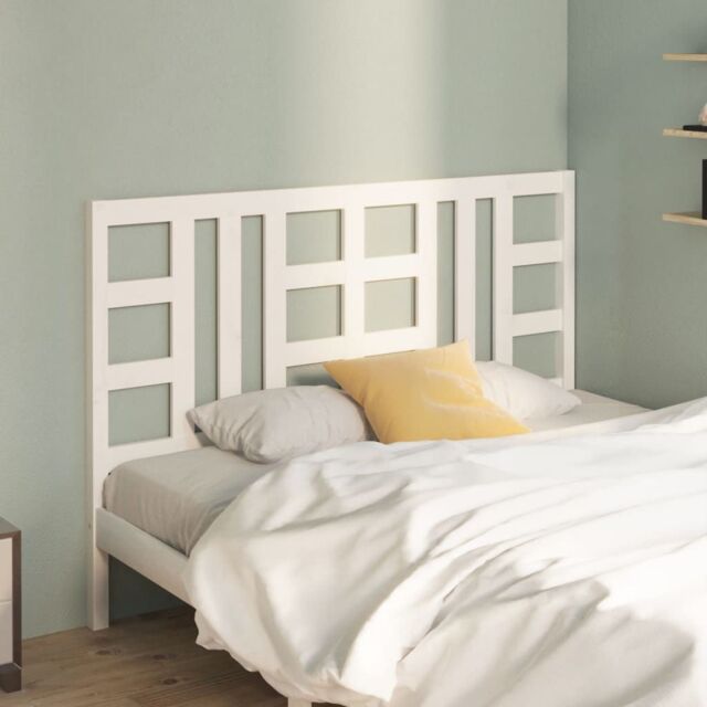 Berkfield Home Bed Headboard White 156x4x100 cm Solid Wood Pine - Size: 156 x 4 x 100 cm - image 1