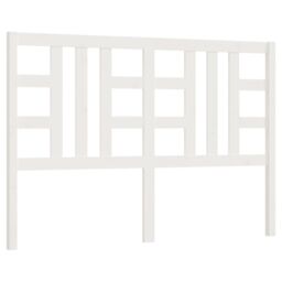 Berkfield Home Bed Headboard White 156x4x100 cm Solid Wood Pine - Size: 156 x 4 x 100 cm - thumbnail 2
