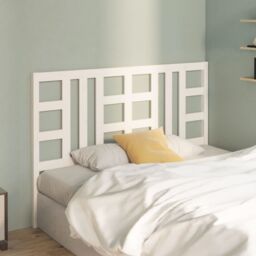 Berkfield Home Bed Headboard White 156x4x100 cm Solid Wood Pine - Size: 156 x 4 x 100 cm - thumbnail 3