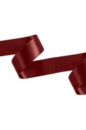 Neel Blue Double Sided Satin Polyester Ribbon Roll, 25mm x 25 Metres in Burgundy - thumbnail 2