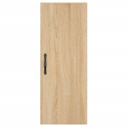 Berkfield Home Highboard Sonoma Oak 34.5x34x180 cm Engineered Wood in Brown - thumbnail 6
