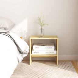 Berkfield Home Beautiful Bedside Cabinets 2 pcs 40x30.5x40 cm Solid Pinewood in Natural - thumbnail 2