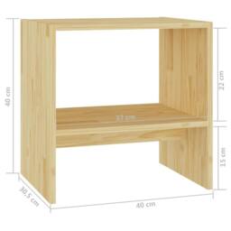 Berkfield Home Beautiful Bedside Cabinets 2 pcs 40x30.5x40 cm Solid Pinewood in Natural - thumbnail 8