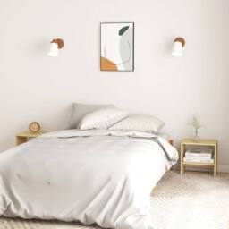 Berkfield Home Beautiful Bedside Cabinets 2 pcs 40x30.5x40 cm Solid Pinewood in Natural - thumbnail 1