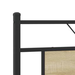 Berkfield Home Metal Bed Frame without Mattress Sonoma Oak 180x200 cm Super King in Brown - thumbnail 9